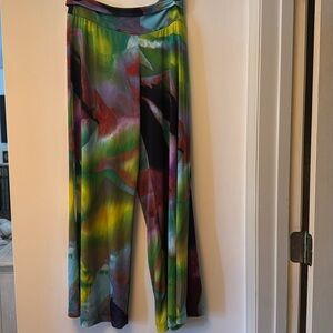 CLARA SUN WOO tie-dye pool / lounge pants. Wide leg. ( see pic) L multi colored